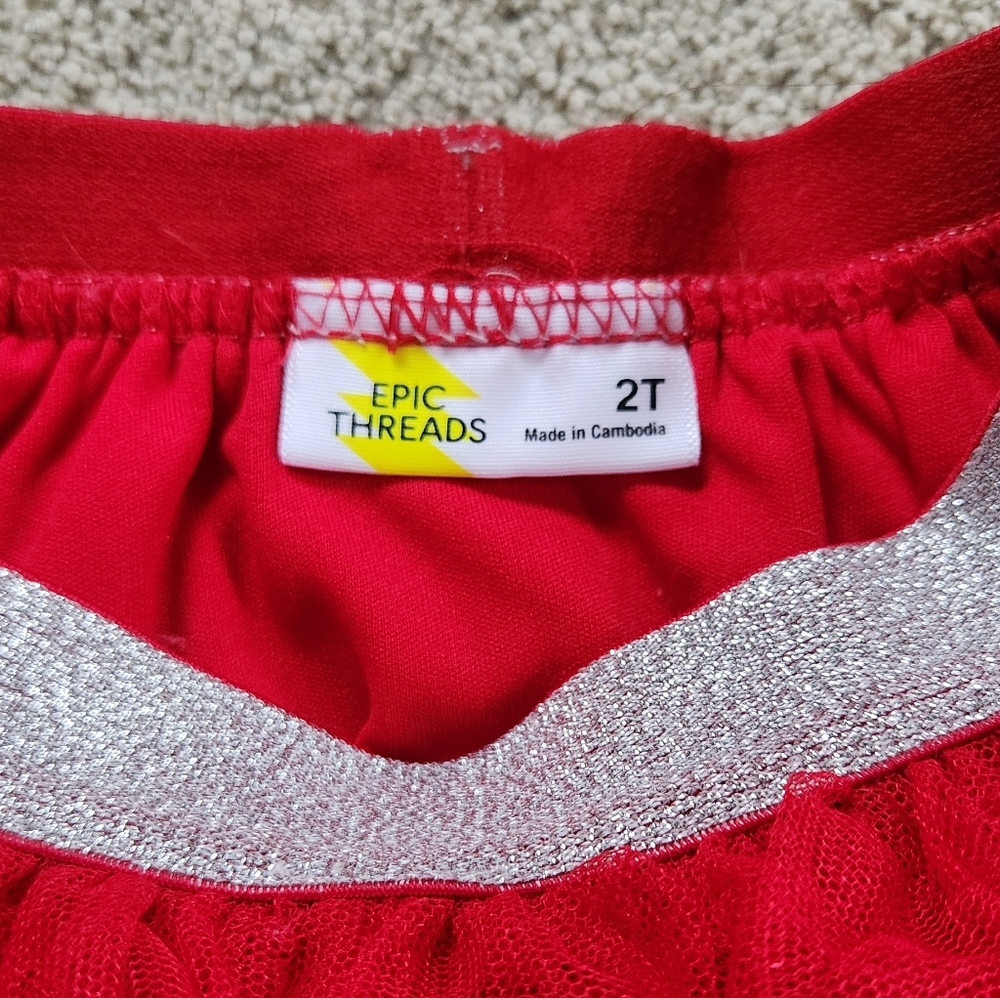 Epic Threads Red Tulle Skirt - Picture 2 of 3